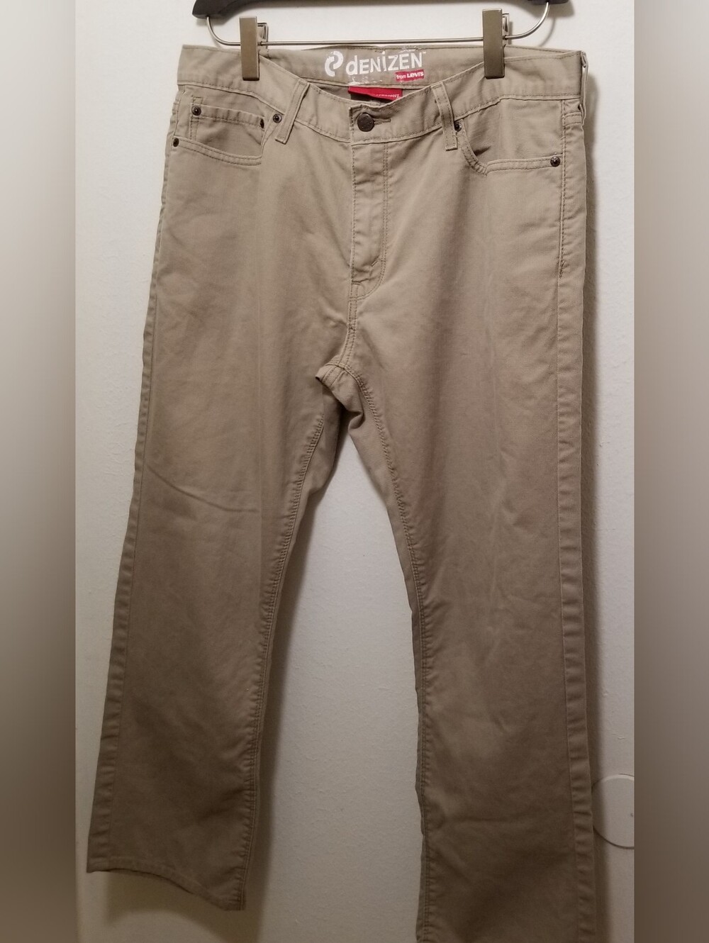 Denizen from Levi's Men's W36 L32 Khaki Tan Slim Straight Leg Denim Jeans